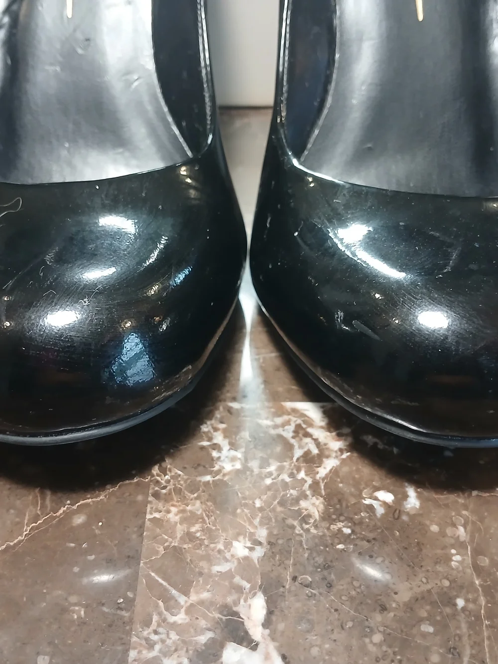 Jessica Simpson Black Patent Round Toe Heels